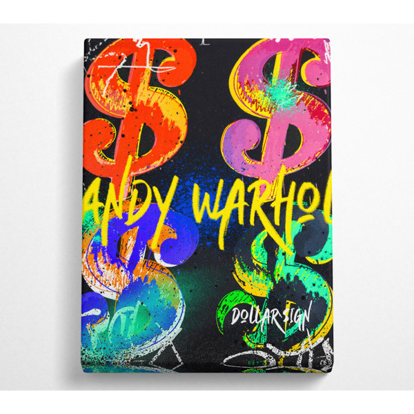 Maturi Andy Warhol Dollars Wrapped Canvas Painting Wayfair.co.uk